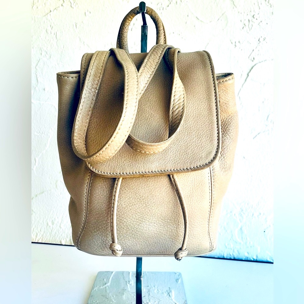 VINTAGE COACH SONOMA 4925 TAN PEBBLED LEATHER SMALL BACKPACK SHOULDER BAG - Picture 5 of 16